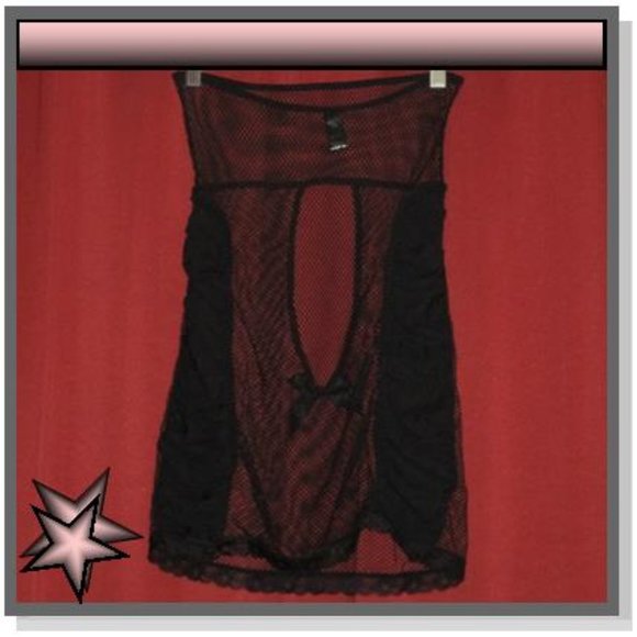 RENA RAFE BLACK NET CROCTHLESS BODY SUIT - Picture 2 of 12